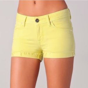 Yellow denim shorts womens Clearance